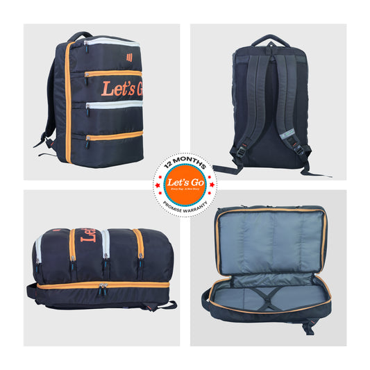 Letās Go 40L Premium Multi-Pocket Travel Backpack, Water-Resistant, Lightweight & Laptop Compatible