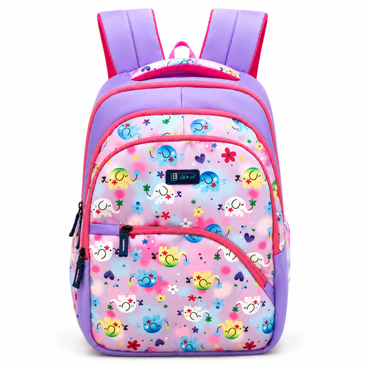 Let’s Go Stylish Printed Backpack for Girls | School, College, Travel & Daily Use Lightweight Backpack