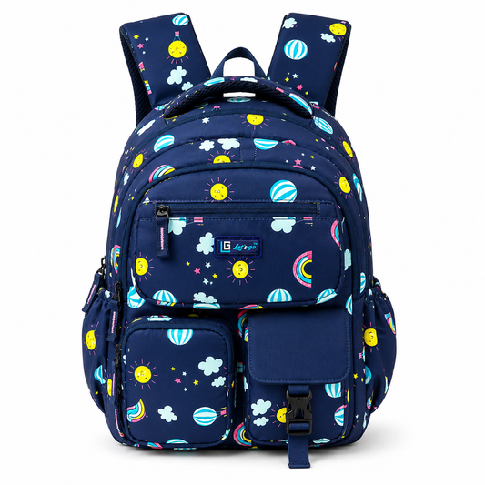 Let’s Go Floral Printed Backpack for Girls | School, College & Travel Bag