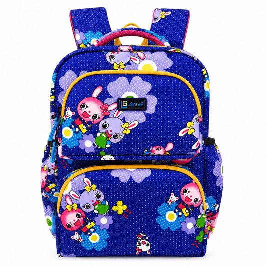 Let’s Go Floral Kids School Backpack for Girls & Boys | Lightweight 18L Backpack for School, Travel & Everyday Use - Let's Go