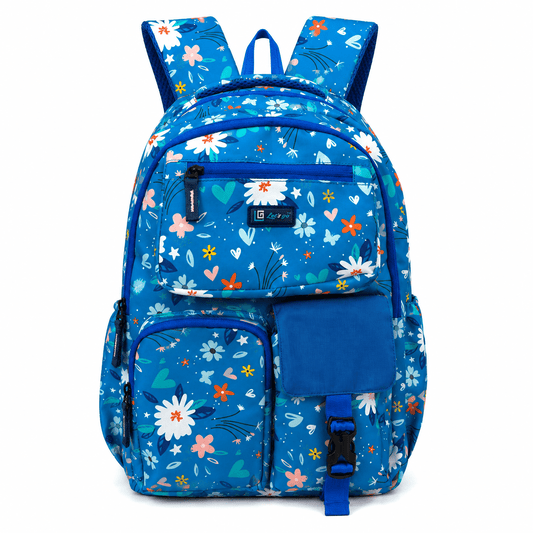 Let’s Go Floral Printed Backpack for Girls | School, College & Travel Bag - Let's Go