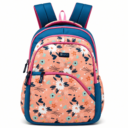 Let’s Go Stylish Printed Backpack for Girls | School, College, Travel & Daily Use Lightweight Backpack - Let's Go