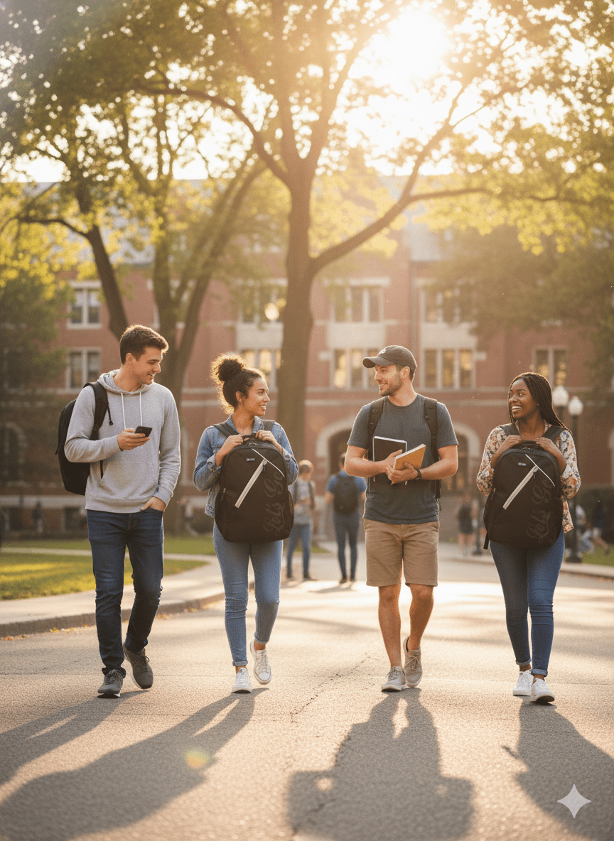 Stylish Travel & Laptop Backpack for Men & Women - Let's Go
