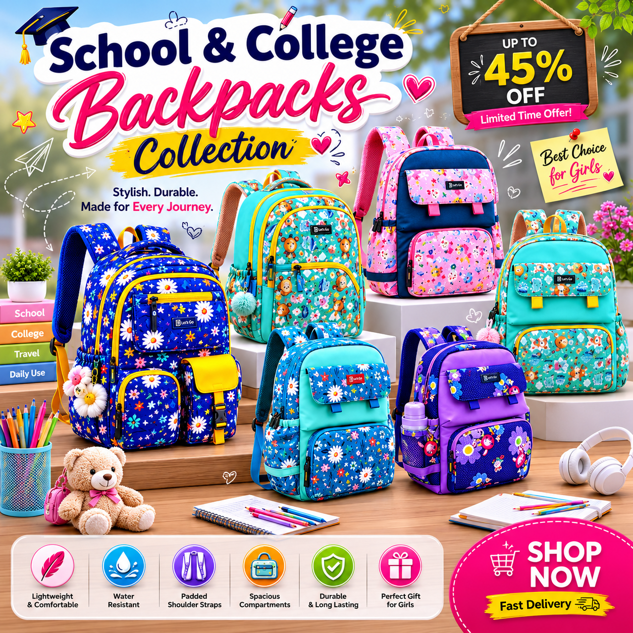 College Backpacks - Let's Go
