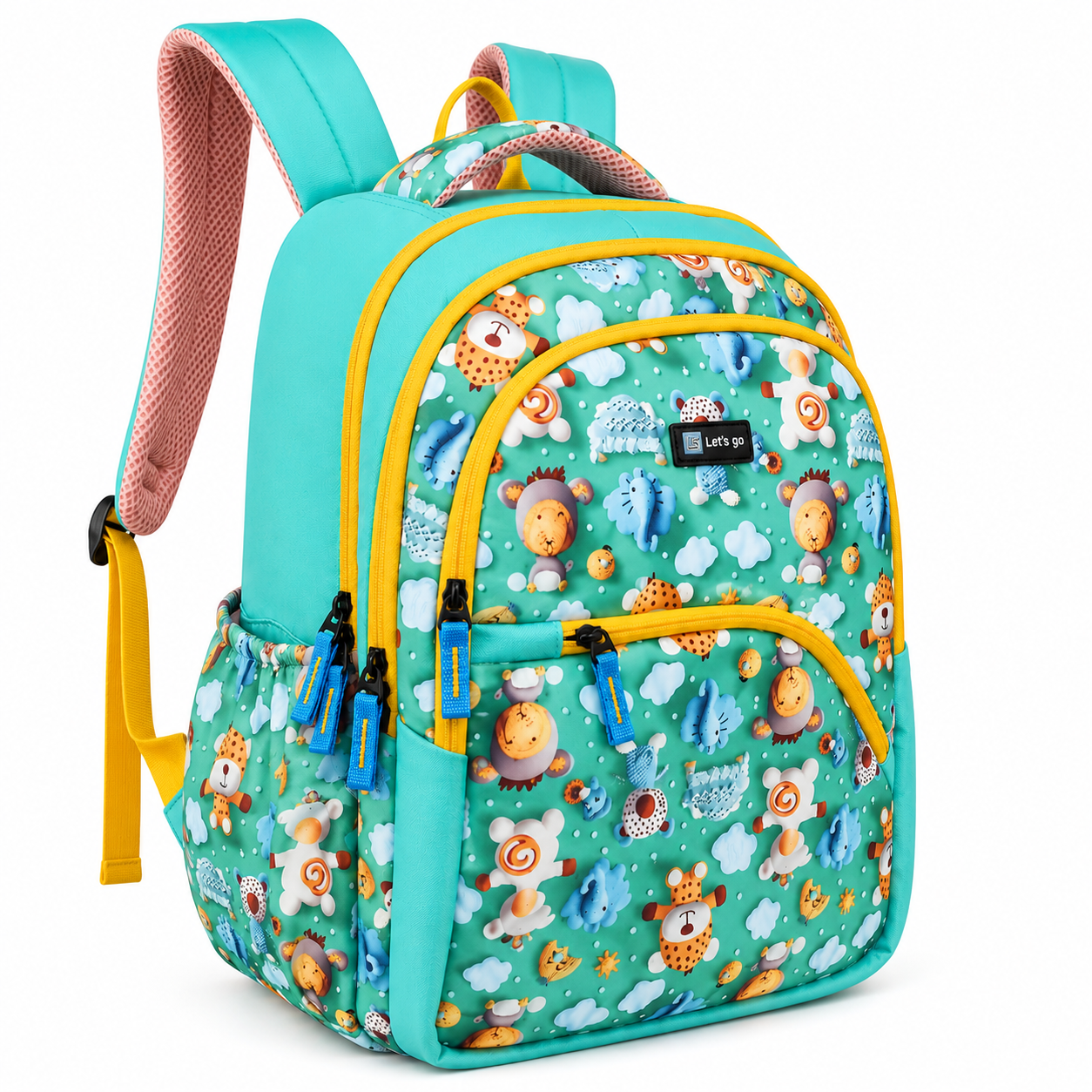 Let’s Go Stylish Printed Backpack for Girls | School, College, Travel & Daily Use Lightweight Backpack