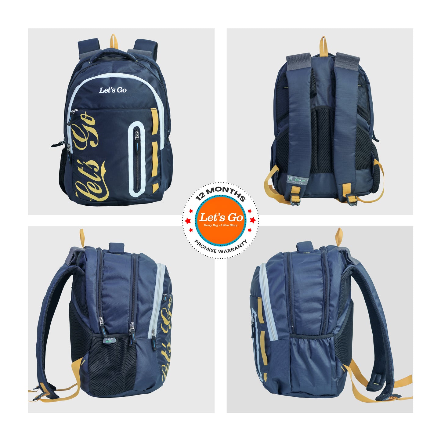 Let’s Go 30L Premium Unisex Travel & Lifestyle Backpack – Lightweight, Water-Resistant, Multi-Compartment Bag