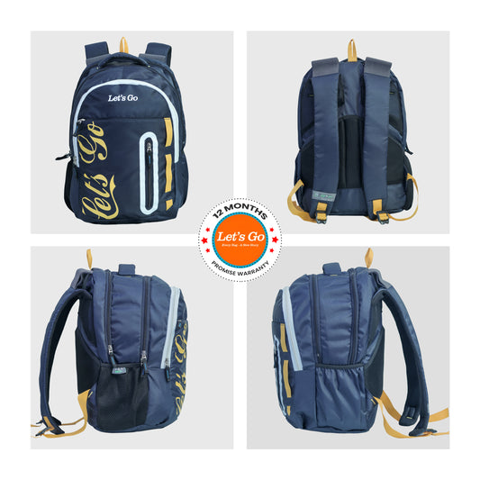 Let’s Go 30L Premium Unisex Travel & Lifestyle Backpack – Lightweight, Water-Resistant, Multi-Compartment Bag