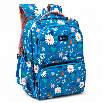 Let’s Go Floral Kids School Backpack for Girls & Boys | Lightweight 18L Backpack for School, Travel & Everyday Use