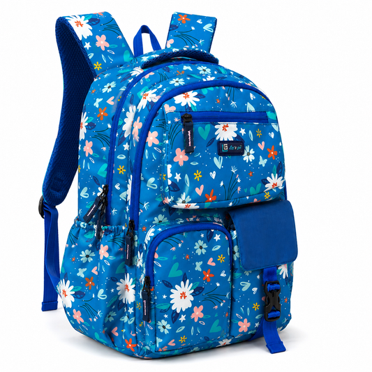 Let’s Go Floral Printed Backpack for Girls | School, College & Travel Bag