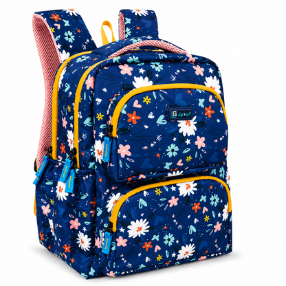 Let’s Go Floral Kids School Backpack for Girls & Boys | Lightweight 18L Backpack for School, Travel & Everyday Use