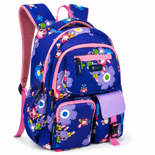 Let’s Go Floral Printed Backpack for Girls | School, College & Travel Bag