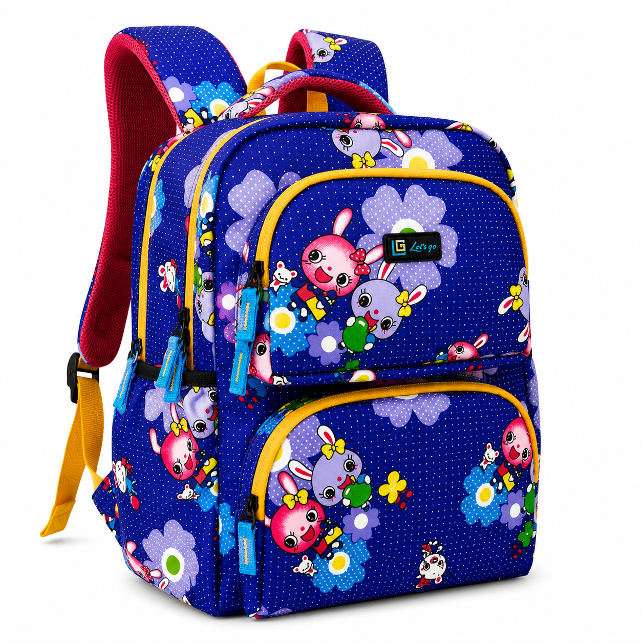 Let’s Go Floral Kids School Backpack for Girls & Boys | Lightweight 18L Backpack for School, Travel & Everyday Use