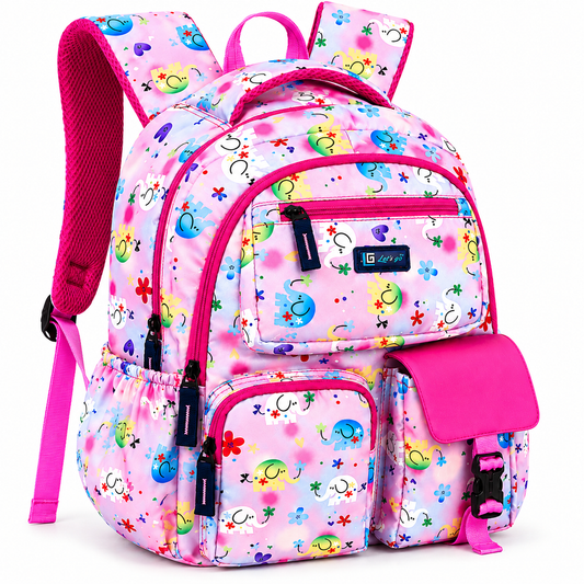 Let’s Go Floral Printed Backpack for Girls | School, College & Travel Bag