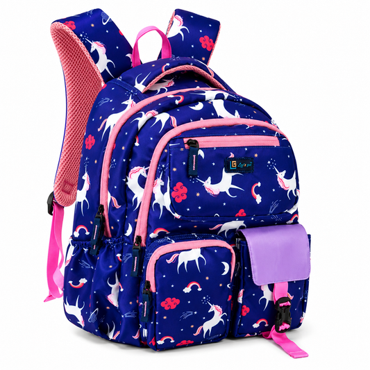 Let’s Go Floral Printed Backpack for Girls | School, College & Travel Bag