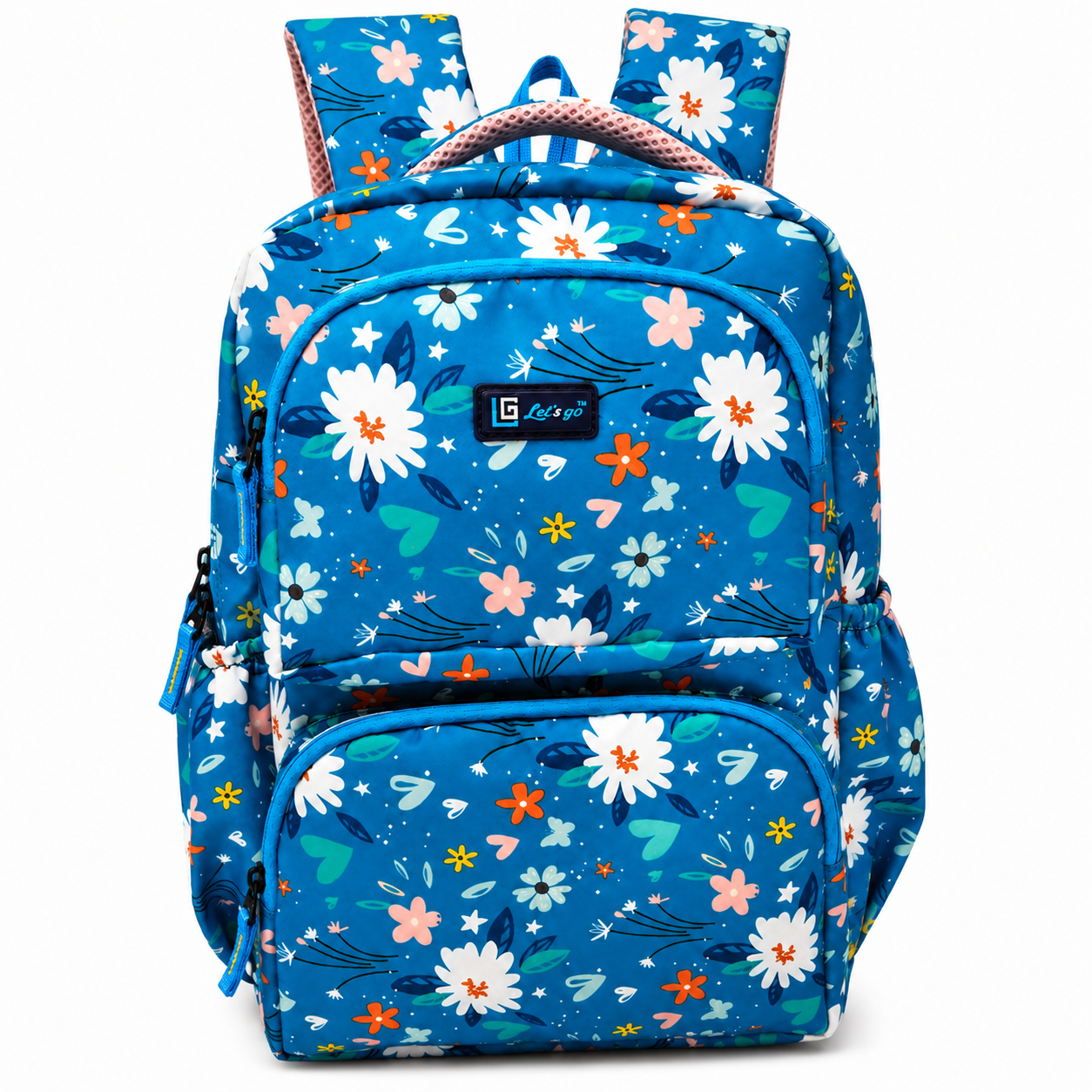 Let’s Go Floral Kids School Backpack for Girls & Boys | Lightweight 18L Backpack for School, Travel & Everyday Use