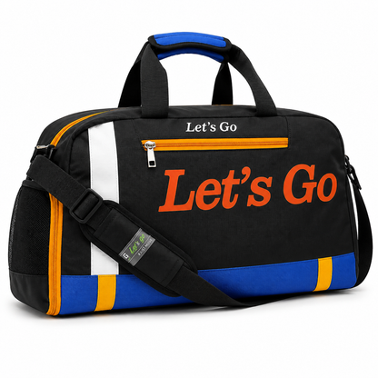 Let’s Go 35L Travel & Gym Duffel Bag for Men & Women | Water-Resistant Polyester | Shoe Compartment | Adjustable Shoulder Strap | Lightweight Multipurpose Sports & Weekend Bag