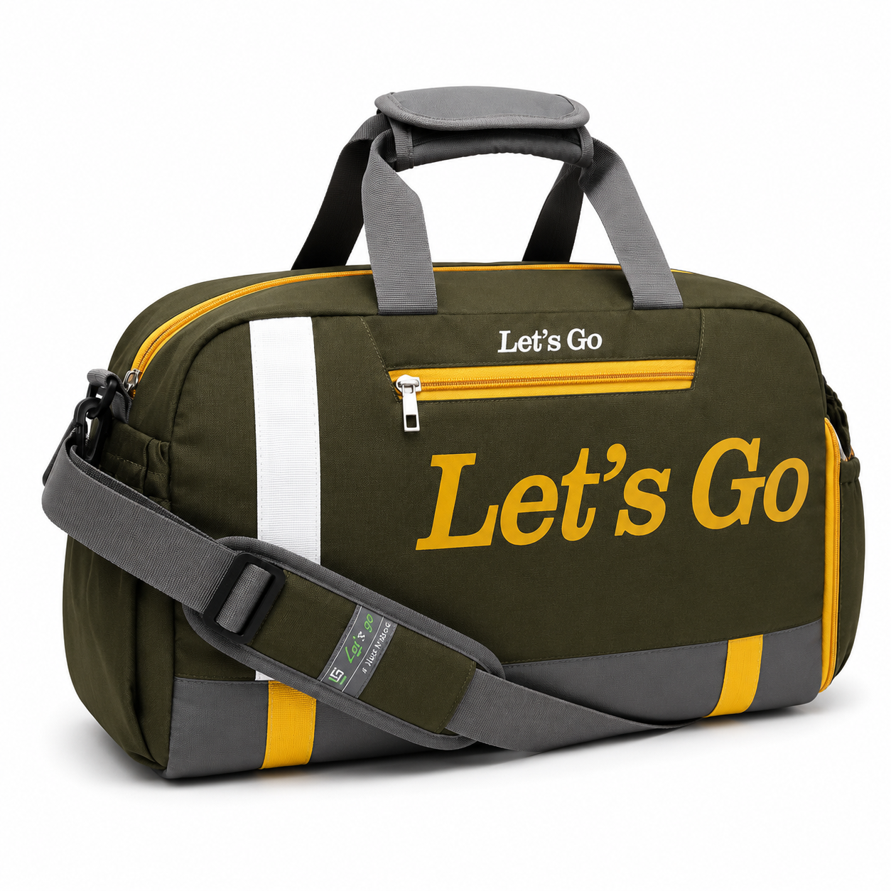 Let’s Go 35L Travel & Gym Duffel Bag for Men & Women | Water-Resistant Polyester | Shoe Compartment | Adjustable Shoulder Strap | Lightweight Multipurpose Sports & Weekend Bag