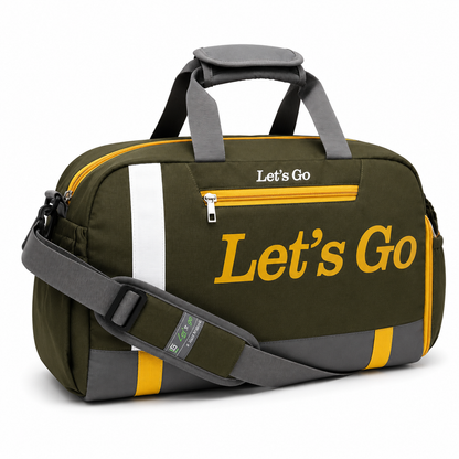 Let’s Go 35L Travel & Gym Duffel Bag for Men & Women | Water-Resistant Polyester | Shoe Compartment | Adjustable Shoulder Strap | Lightweight Multipurpose Sports & Weekend Bag