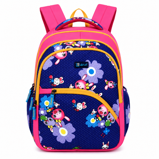 Let’s Go Stylish Printed Backpack for Girls | School, College, Travel & Daily Use Lightweight Backpack