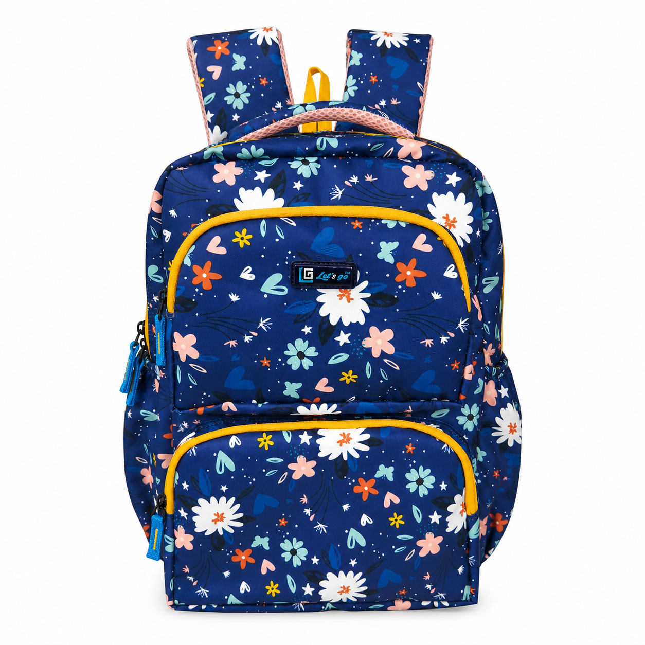 Let’s Go Floral Kids School Backpack for Girls & Boys | Lightweight 18L Backpack for School, Travel & Everyday Use