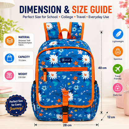 Let’s Go Stylish & Trendy Casual Backpack For Girls – School, College & Travel Bag