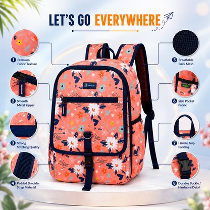Let’s Go Stylish & Trendy Casual Backpack For Girls – School, College & Travel Bag