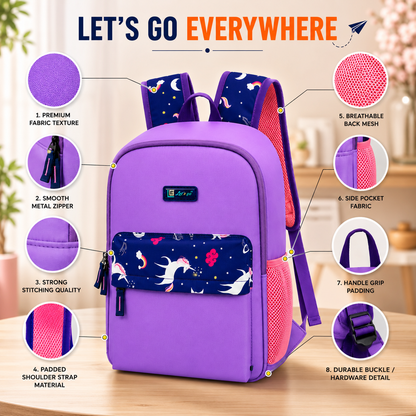 Let’s Go Stylish & Trendy Casual Backpack For Girls – School, College & Travel Bag