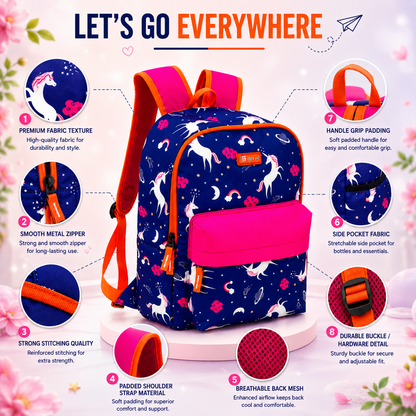 Let’s Go Stylish & Trendy Casual Backpack For Girls – School, College & Travel Bag