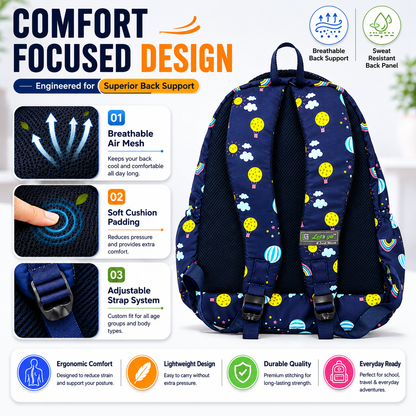 Let’s Go Floral Printed Backpack for Girls | School, College & Travel Bag