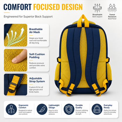 Let’s Go Stylish Laptop Backpack for Men & Women | School, College, Office & Travel Bag | Lightweight Casual Backpack with Spacious Compartments