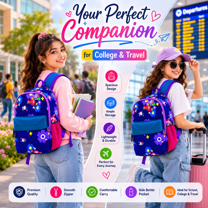 Let’s Go Stylish & Trendy Casual Backpack For Girls – School, College & Travel Bag
