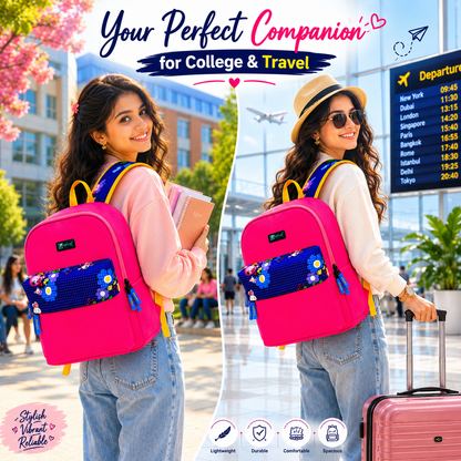 Let’s Go Stylish & Trendy Casual Backpack For Girls – School, College & Travel Bag