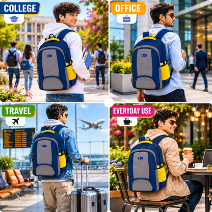 Let’s Go Stylish Laptop Backpack for Men & Women | School, College, Office & Travel Bag | Lightweight Casual Backpack with Spacious Compartments