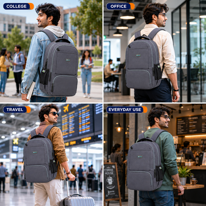 Let's Go® 32L Premium Laptop Backpack for Men & Women |Travel Backpack | Office, College, School & Daily Use | Fits Up to 15.6 Inch Laptop | Lightweight Blue Backpack