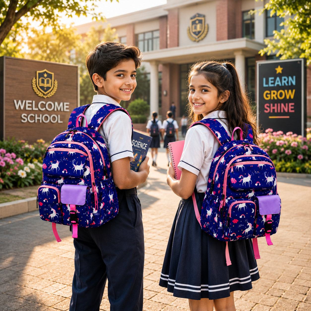Let’s Go Floral Printed Backpack for Girls | School, College & Travel Bag