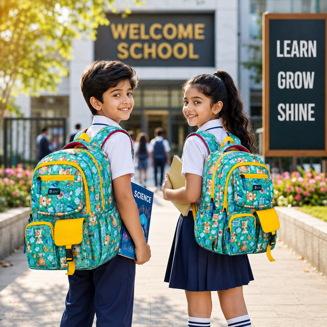 Let’s Go Floral Printed Backpack for Girls | School, College & Travel Bag