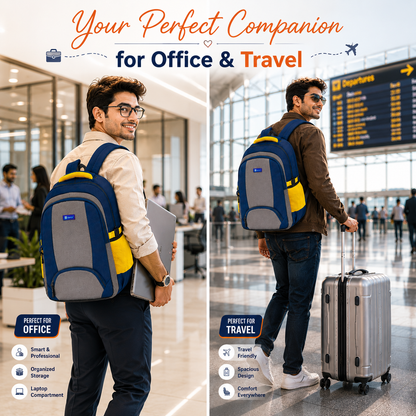 Let’s Go Stylish Laptop Backpack for Men & Women | School, College, Office & Travel Bag | Lightweight Casual Backpack with Spacious Compartments