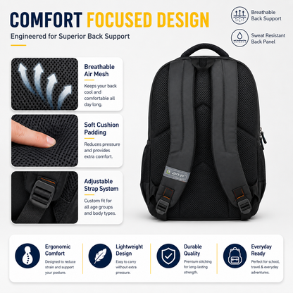 Let’s Go Unisex Travel & Lifestyle Laptop Backpack | Lightweight, Water-Resistant, Multi-Compartment Bag