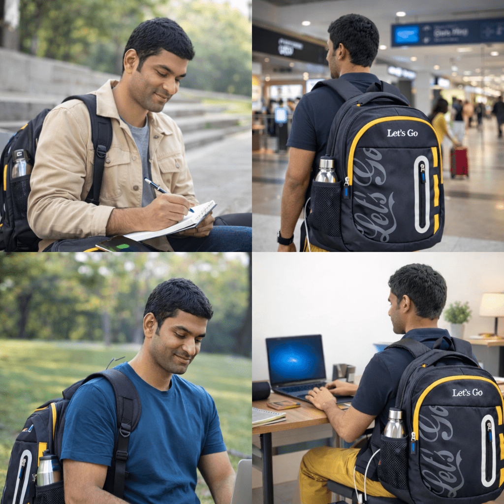 Let’s Go 30L Premium Unisex Travel & Lifestyle Backpack – Lightweight, Water - Resistant, Multi - Compartment Bag - Let's Go