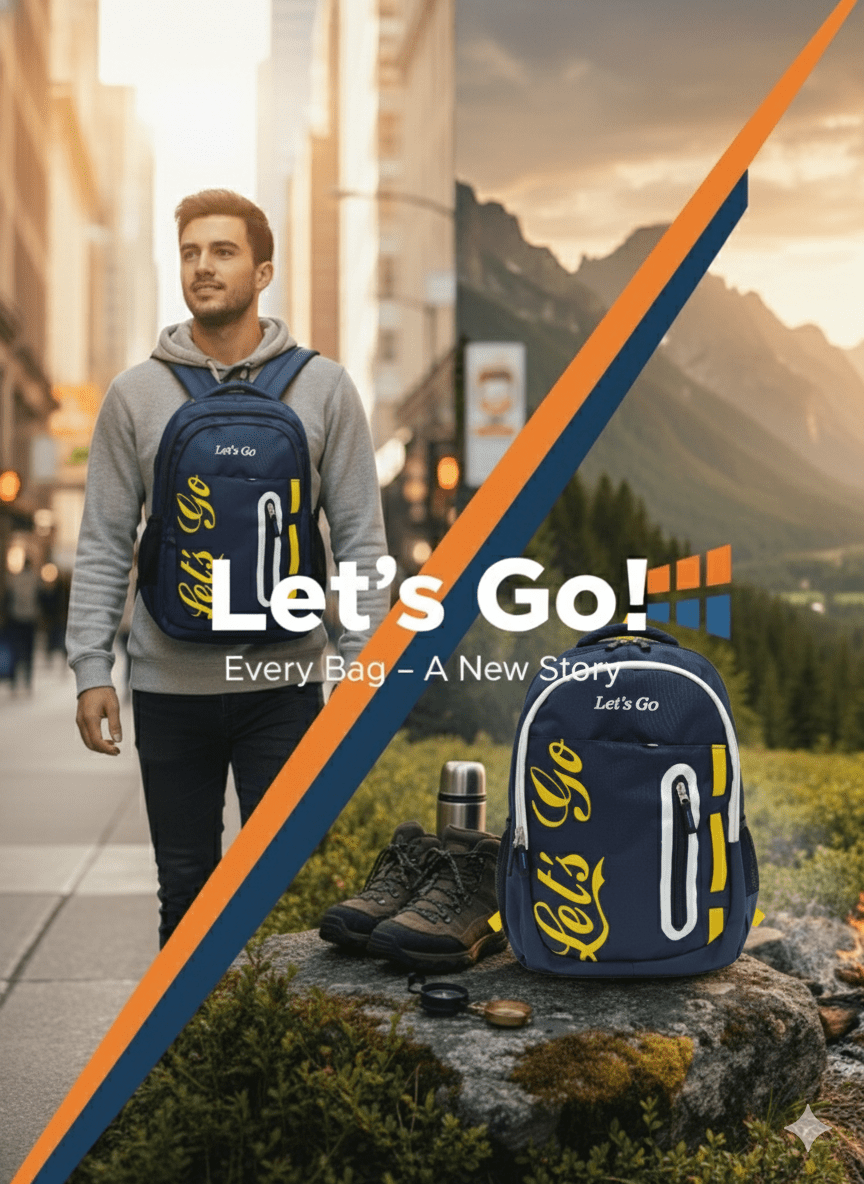 Let’s Go 30L Premium Unisex Travel & Lifestyle Backpack – Lightweight, Water - Resistant, Multi - Compartment Bag - Let's Go