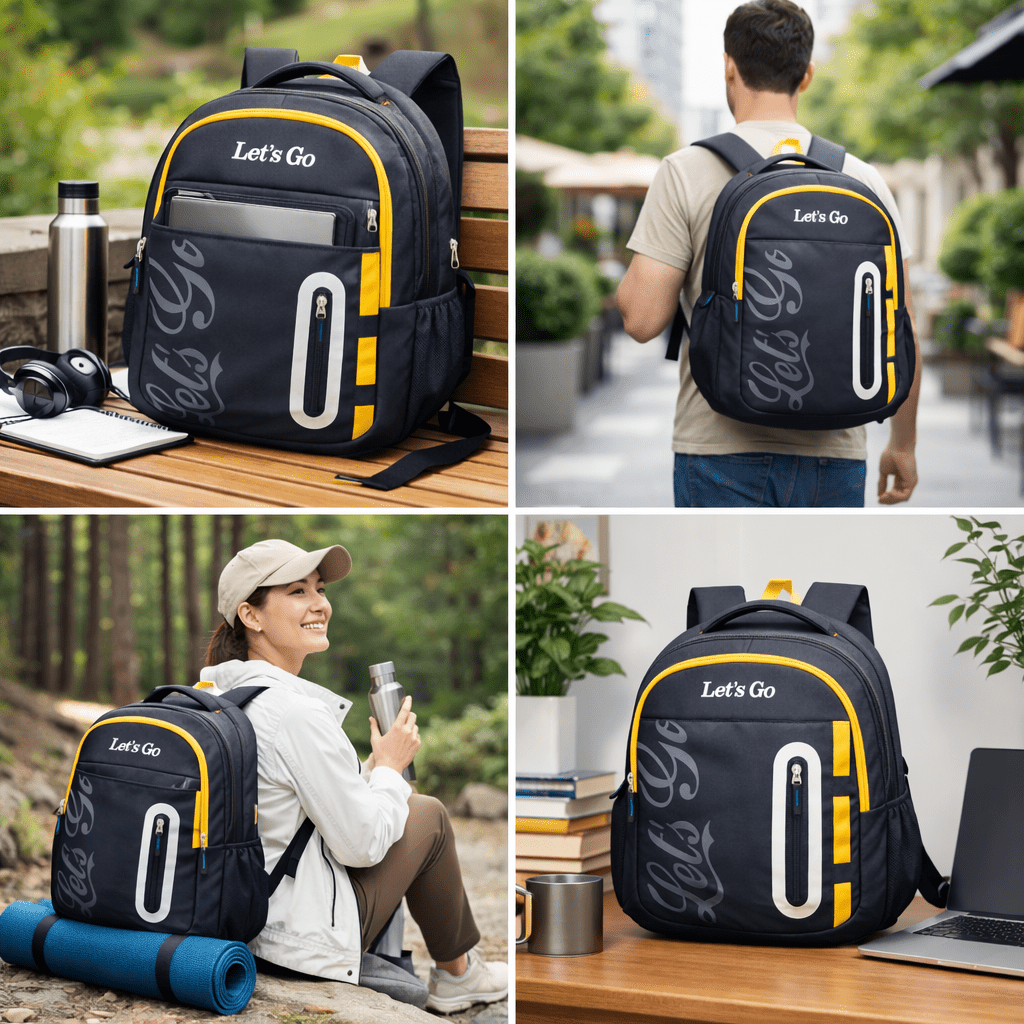Let’s Go 30L Premium Unisex Travel & Lifestyle Backpack – Lightweight, Water - Resistant, Multi - Compartment Bag - Let's Go