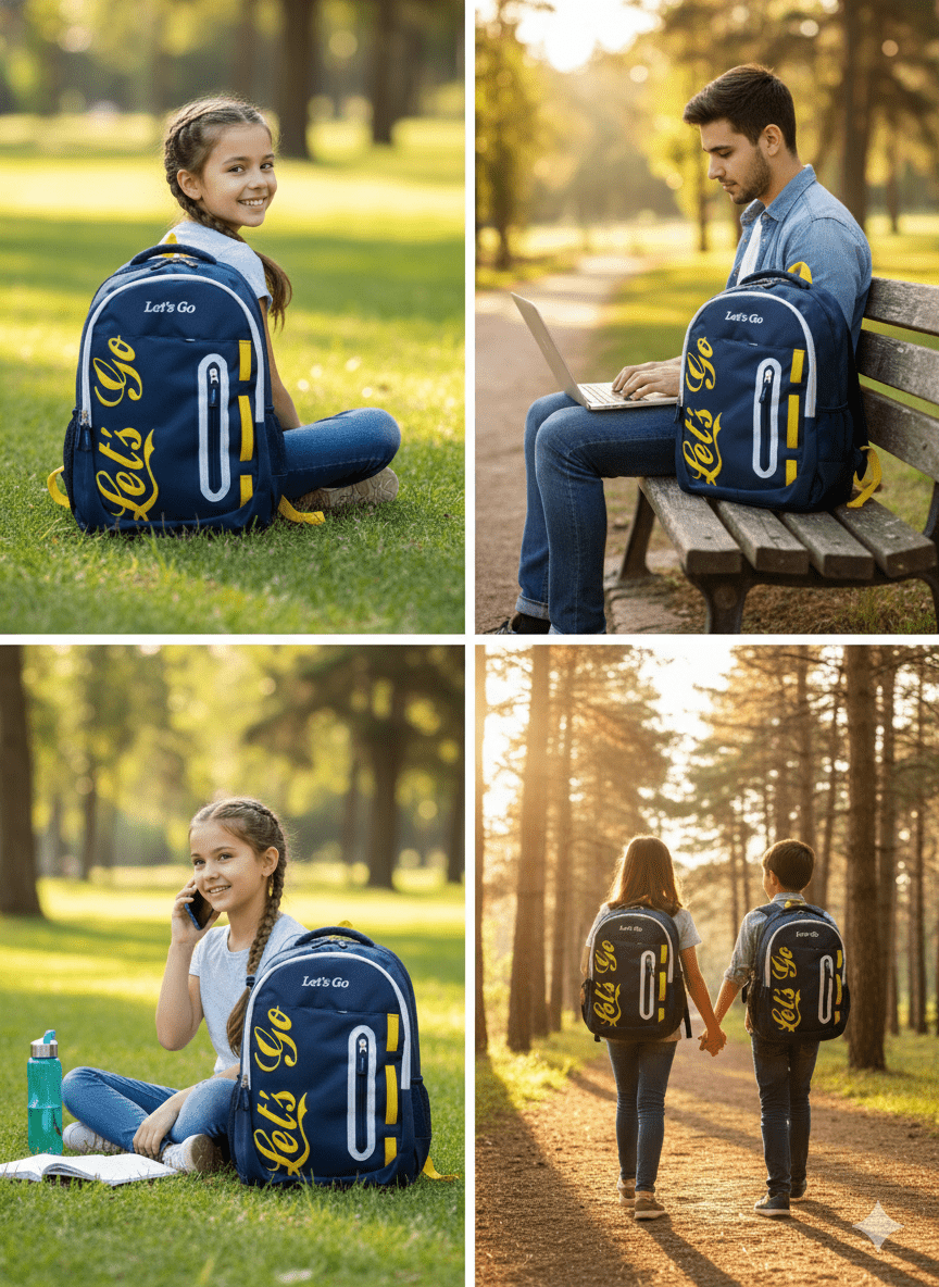 Let’s Go 30L Premium Unisex Travel & Lifestyle Backpack – Lightweight, Water - Resistant, Multi - Compartment Bag - Let's Go