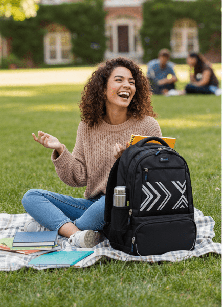 Let’s Go® 30L Unisex Travel & Laptop Backpack | Water - Resistant, Lightweight, Multi - Compartment | Black - Let's Go