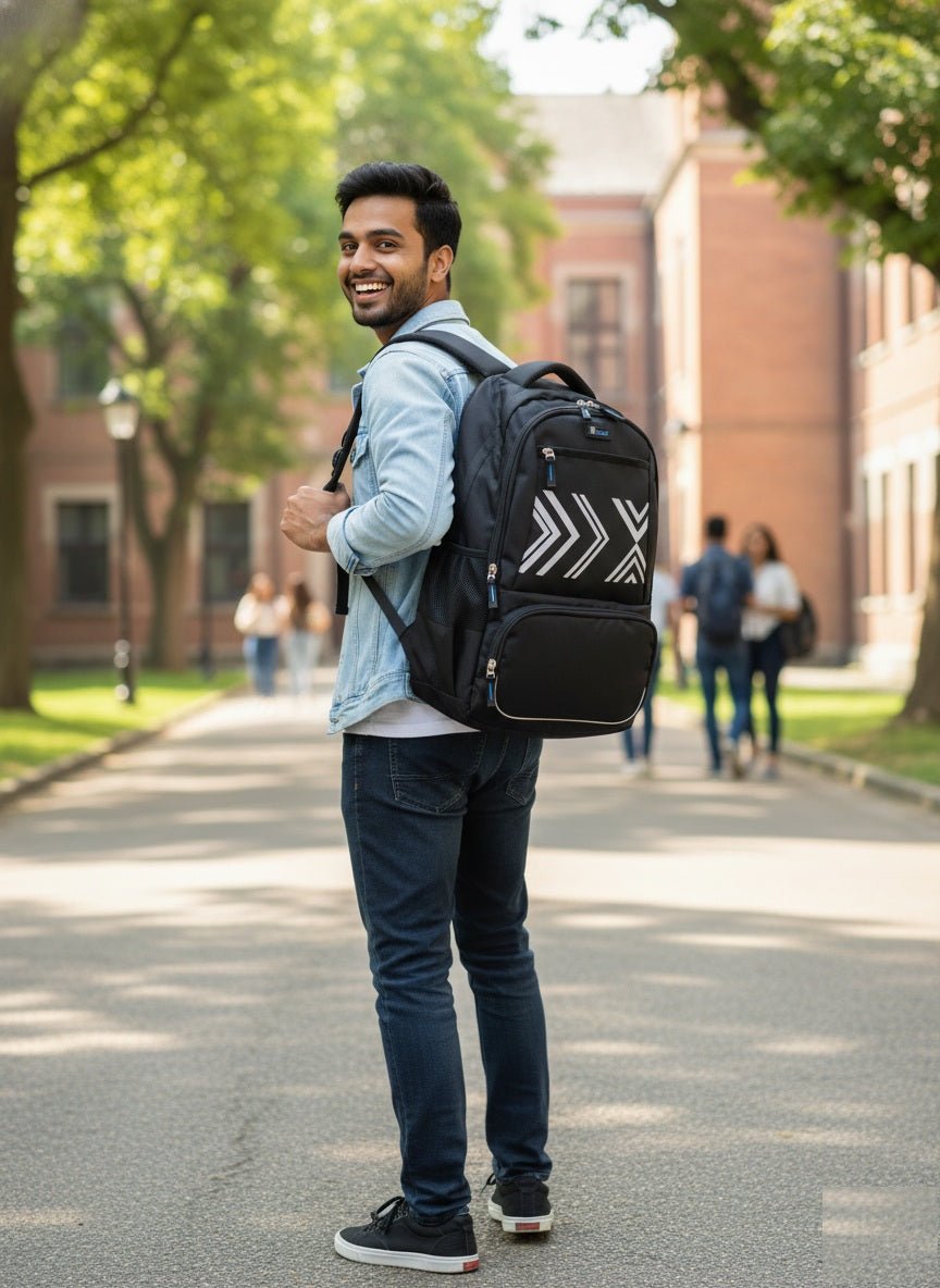 Let’s Go® 30L Unisex Travel & Laptop Backpack | Water - Resistant, Lightweight, Multi - Compartment | Black - Let's Go