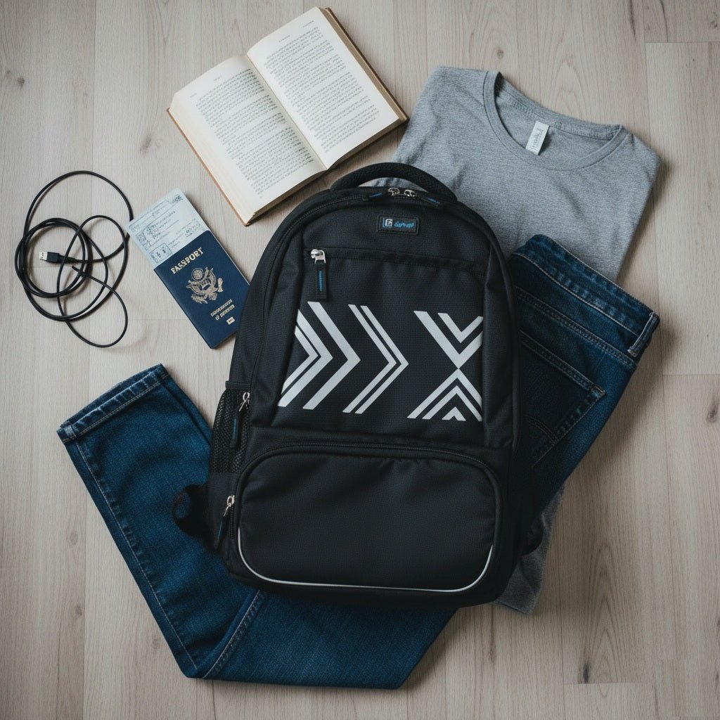 Let’s Go® 30L Unisex Travel & Laptop Backpack | Water - Resistant, Lightweight, Multi - Compartment | Black - Let's Go