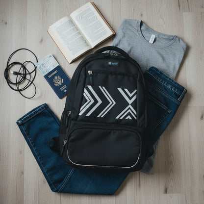 Let’s Go® 30L Unisex Travel & Laptop Backpack | Water - Resistant, Lightweight, Multi - Compartment | Black - Let's Go