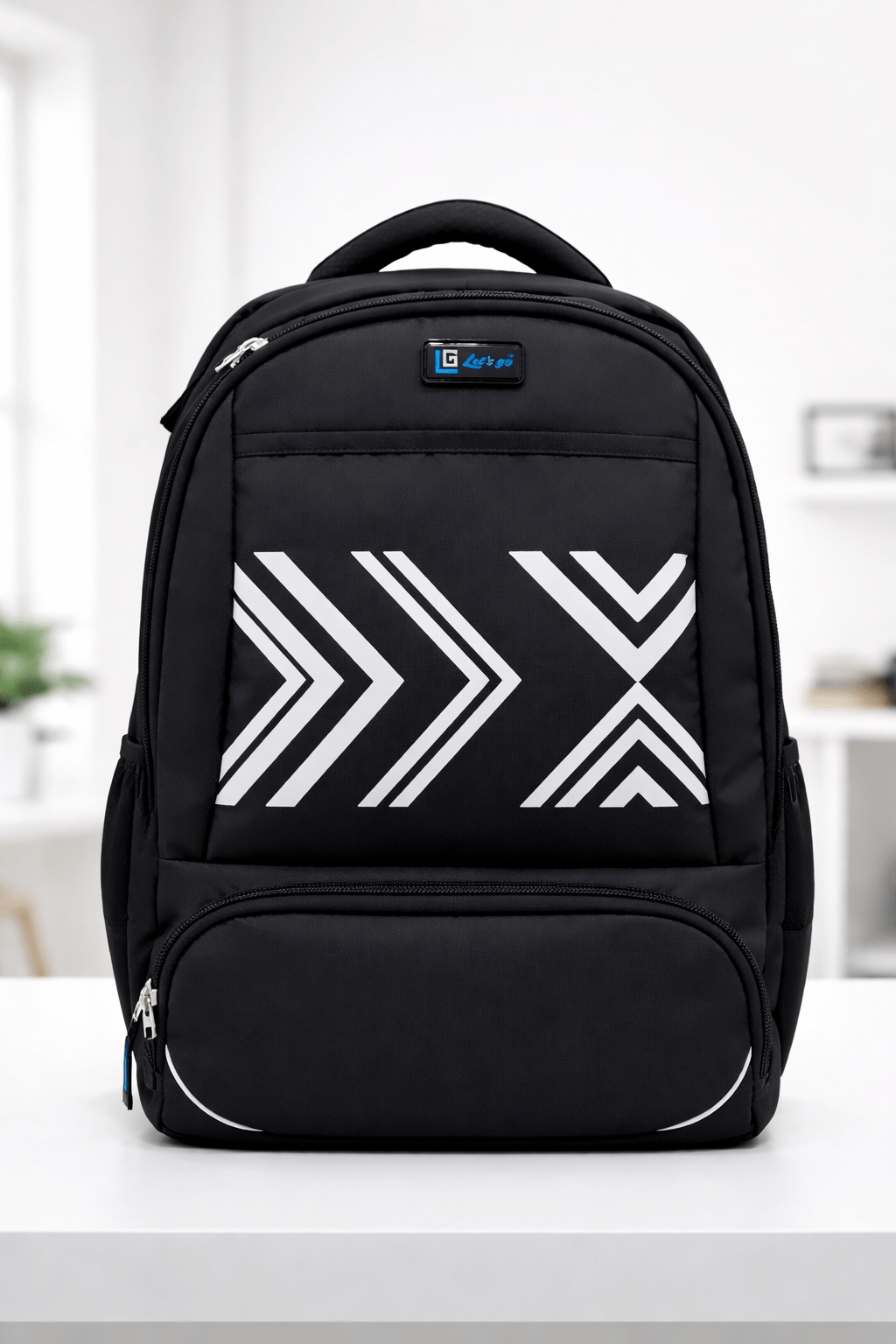 Let’s Go® 30L Unisex Travel & Laptop Backpack | Water - Resistant, Lightweight, Multi - Compartment | Black - Let's Go
