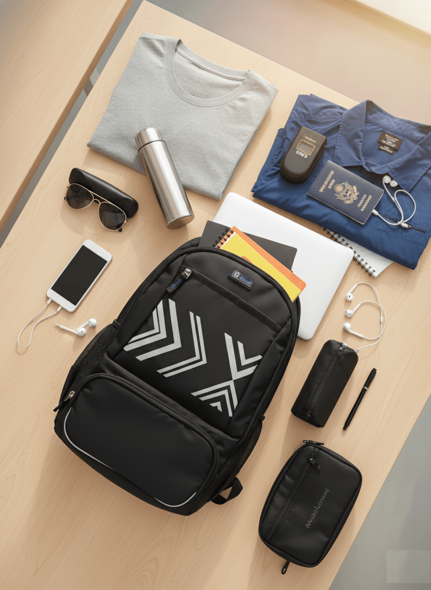 Let’s Go® 30L Unisex Travel & Laptop Backpack | Water - Resistant, Lightweight, Multi - Compartment | Black - Let's Go