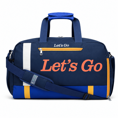 Let’s Go 35L Travel & Gym Duffel Bag for Men & Women | Water-Resistant Polyester | Shoe Compartment | Adjustable Shoulder Strap | Lightweight Multipurpose Sports & Weekend Bag - Let's Go