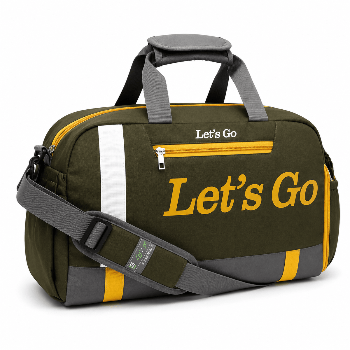 Let’s Go 35L Travel & Gym Duffel Bag for Men & Women | Water-Resistant Polyester | Shoe Compartment | Adjustable Shoulder Strap | Lightweight Multipurpose Sports & Weekend Bag - Let's Go